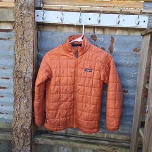 Patagonia Orange Quilted Puffer Jacket - Kids